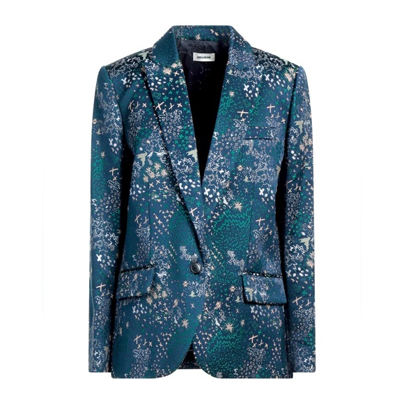 zadig and voltaire Blue Patterned Blazer - Picture 1 of 11